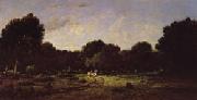 Theodore Rousseau Clearing in a High Forest,Forest of Fontainebleau(The Cart) oil on canvas
